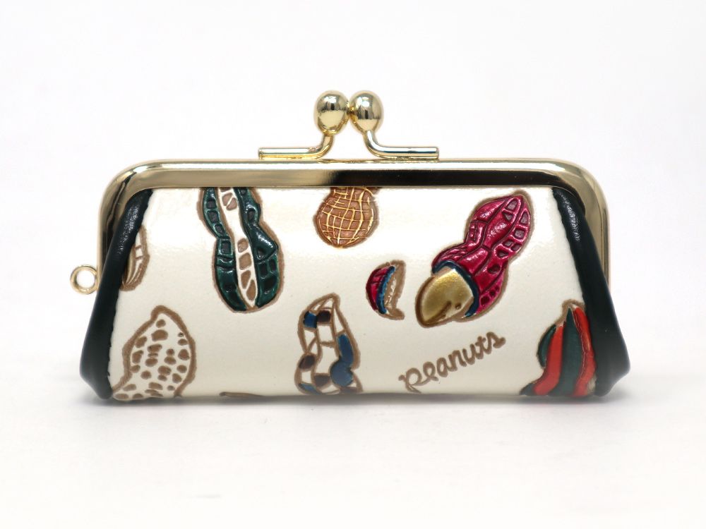 【可愛い皮革伝統工芸 文庫屋「大関」】ピーナッツ 印鑑入れ