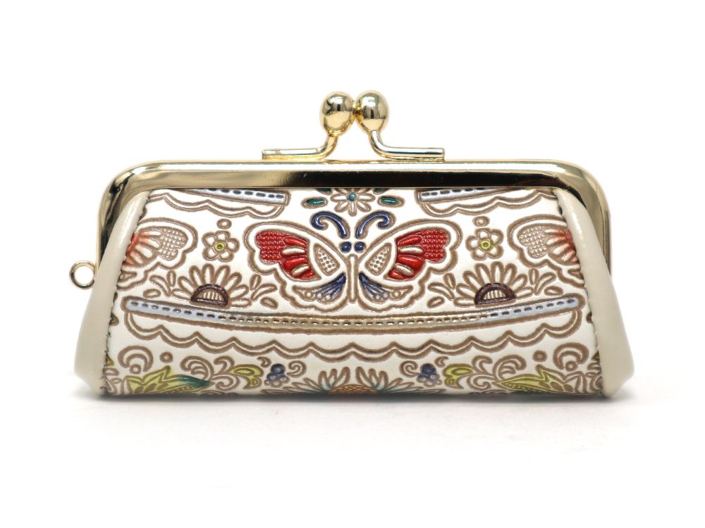 【可愛い皮革伝統工芸 文庫屋「大関」】茉莉花<翡翠> 印鑑入れ