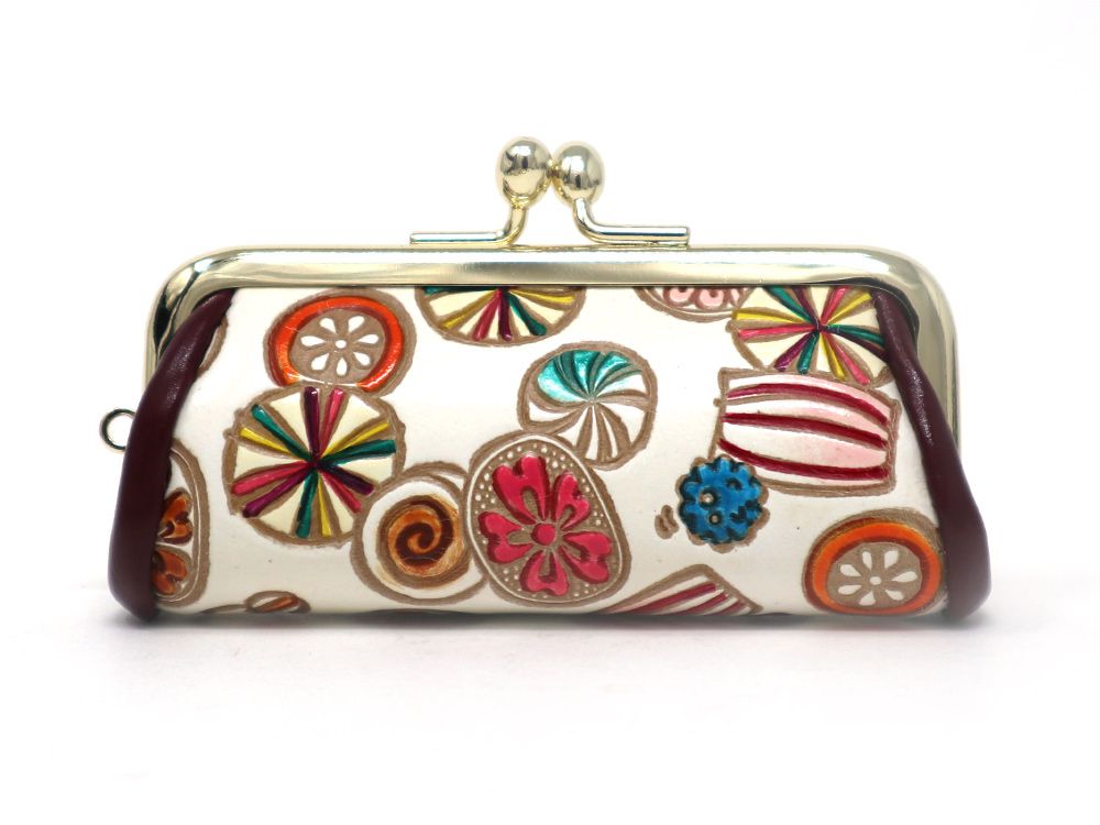 【可愛い皮革伝統工芸 文庫屋「大関」】飴 印鑑入れ