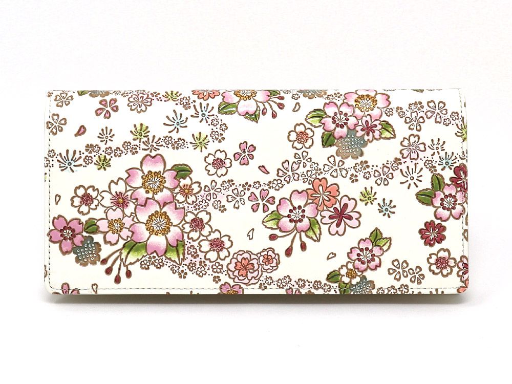 【可愛い皮革伝統工芸 文庫屋「大関」】かすみ桜 束入れ