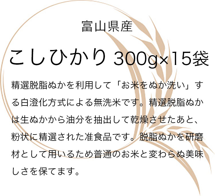 令和8年産 新米 ひとりくらし応援米 無洗米セット(2合×15袋) 白米 精米 富山県産 2合 富山こしひかり 無洗米 300g 個包装 真空包装 単身 ギフト 年寄り 一人暮らし 国産 贈り物 卒業祝い 入学内祝い 引っ越し 挨拶 お祝い返し 敬老の日 お米 プレゼント 名入れ のし対応 oozora-10000049 五ツ星お米マイスター大門食糧 サンプル画像3