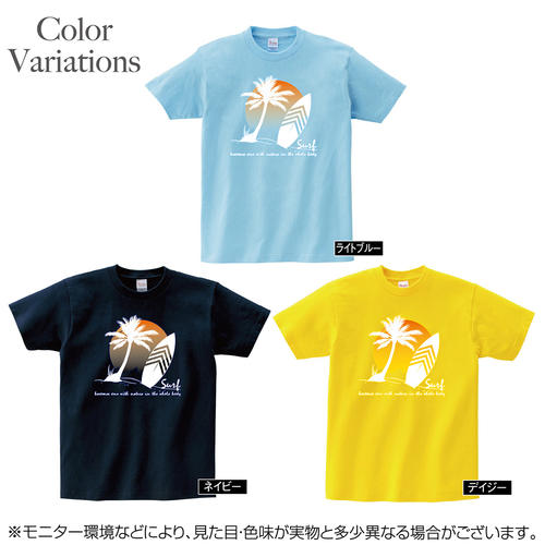 Tシャツ サーフボード 夏 プリント イラスト オリジナル 大きいサイズ 厚めの生地 人気のスタンダートTシャツ 3