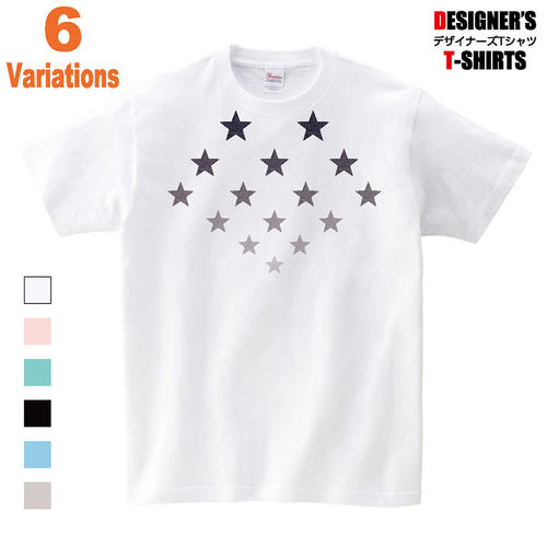 Tシャツ 星 STAR 星柄 グラデーション かすれ オリジナル 星柄プリント スタープリント 大きいサイズ BIG メンズ レディース キッズ
