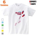 Tシャツ ビーチサンダル ビーチタイム GO!GO!Beach Time レディース ビーチ 海 夏 海水浴 大きいサイズ ビッグ BIG