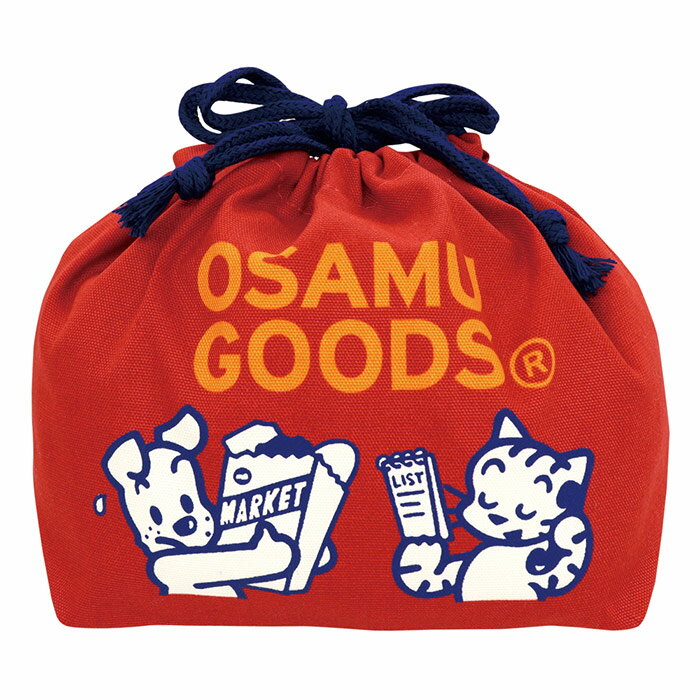 巾着袋 お弁当袋 OSAMU GOODS ランチバッグ 巾着ポーチ お弁当ふくろ カラフル 赤 レディース 女の子 ..