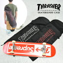 スラッシャー バッグ メンズ スケートボードバッグ THRASHER SKATE BOARD CASE THR236 ブラック 黒 スラッシャー スケーター スラッシャー スケート バッグ 鞄 ケース バッグ メンズ レディース ユニセックス 撥水 軽量 ロゴ デザイン かっこいい オシャレ