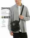 スラッシャー バッグ メンズ ショルダーバッグ THRASHER 撥水 レディース メンズ 大きめ かっこいい スラッシャー Mini Tate Shoulder GONZ シンプル ロゴ 男 女 ペットボトル 大容量 斜めがけ 肩掛け 通勤 旅行 ショルダー バッグ 鞄 メッシュ ポケット 内ポケット