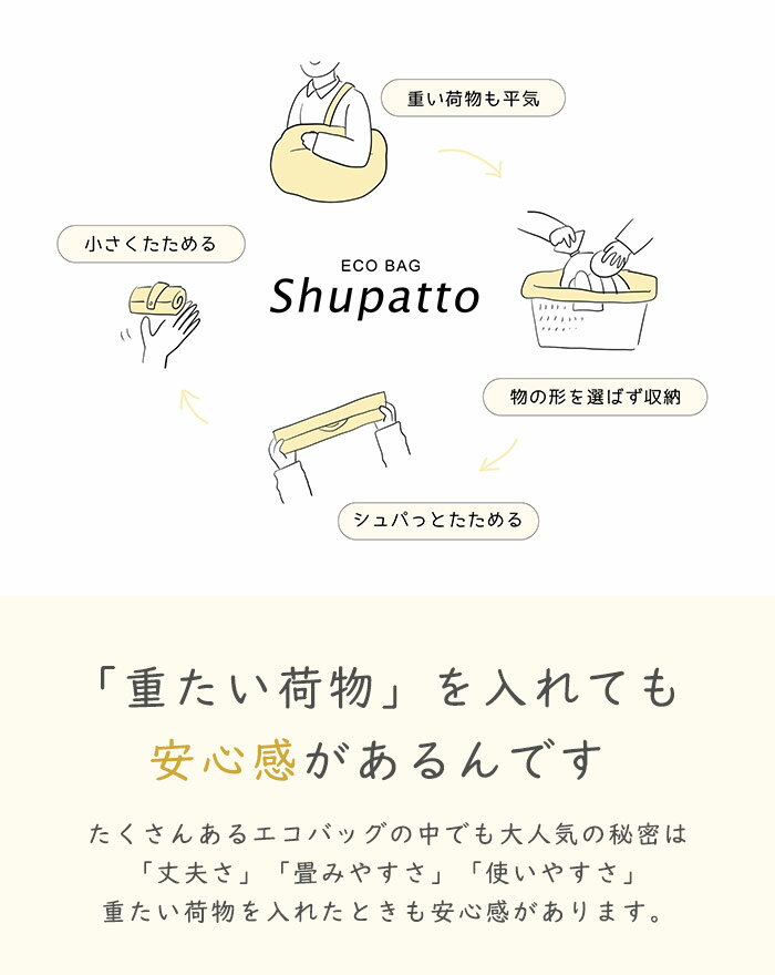 【メール便送料無料】シュパット エコバッグ Lサイズ レジカゴバッグ トートバッグ...