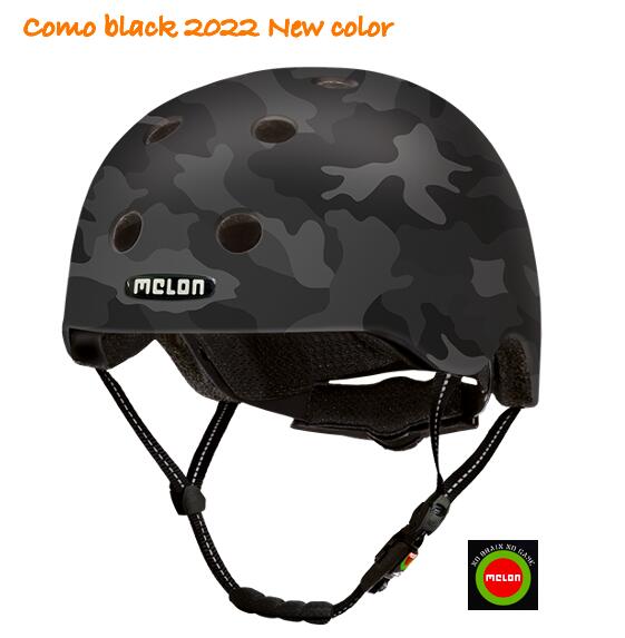 Melon helmet メロンヘルメット Camouflage Black 2022 New color XXS 46cm /自転車 キッズから大人XXL 63cm スケートボード キックボード インラインスケートなど用超軽量ヘルメット 