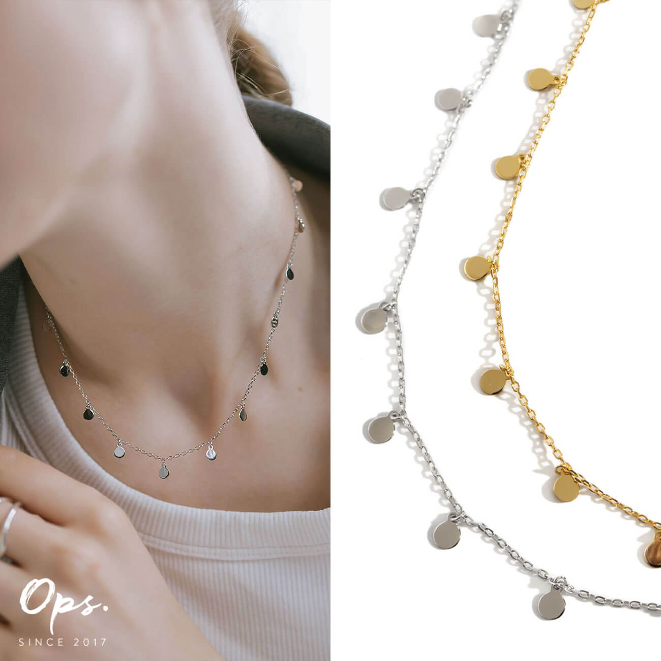 チョーカー ネックレス チェーン レディース メンズ カジュアル シンプル アレルギー 対応 【veliala-nk ヴェリアラ】 18金仕上げ フリンジ ネックレス チェーンだけ 20代 30代 40代 50代 シルバー ゴールド ネックレス 普段使い 大人 シルバー925 シルバーチェーンのサムネイル