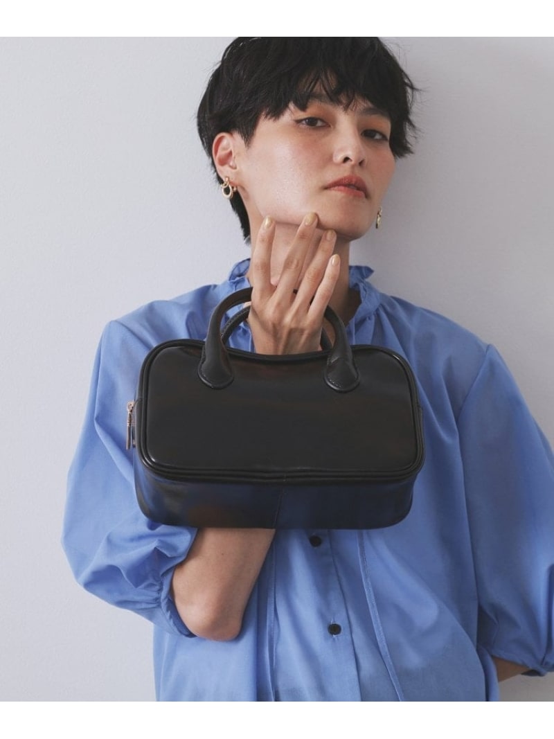 Rakuten - 【SALE／49%OFF】【軽量/2WAY】オイル調合皮ミドルボストンバッグ OPAQUE.CLIP オペークドットクリップ バッグ ショルダーバッグ ブラック ベージュ【RBA_E】[Rakuten Fashion]