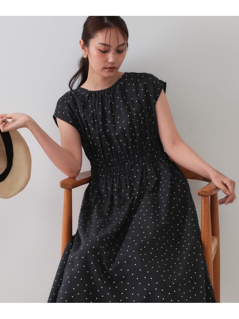 ドットプリントワンピース【洗濯機洗い可】 OPAQUE.CLIP オペークドットクリップ ワンピース・ドレス その他のワンピース・ドレス ブラック【送料無料】[Rakuten Fashion]のサムネイル