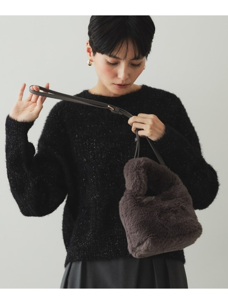 【SALE／40%OFF】【2WAY】フェイクファーショルダーバッグ OPAQUE.CLIP オペークドットクリップ バッグ ショルダーバッグ グレー オレンジ ブラウン ベージュ【RBA_E】[Rakuten Fashion]のサムネイル