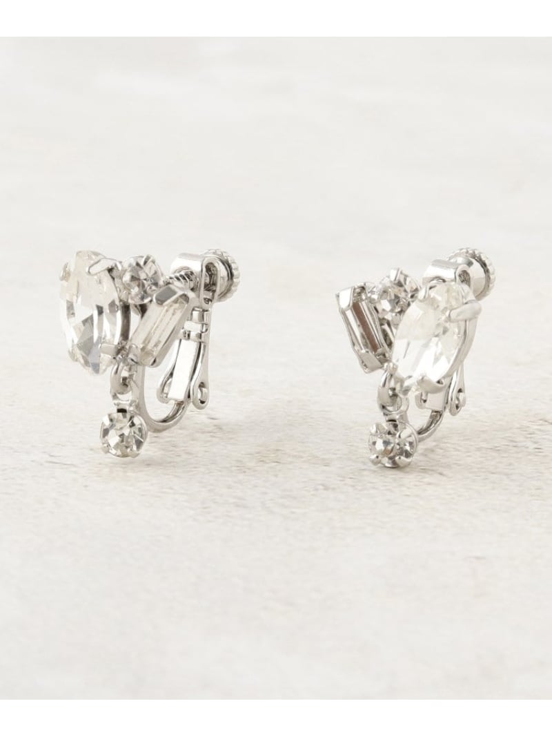 華奢ビジューイヤリング OPAQUE.CLIP オペークドットクリップ アクセサリー・腕時計 イヤリング・イヤーカフ シルバー ゴールド【先行予約】*[Rakuten Fashion]