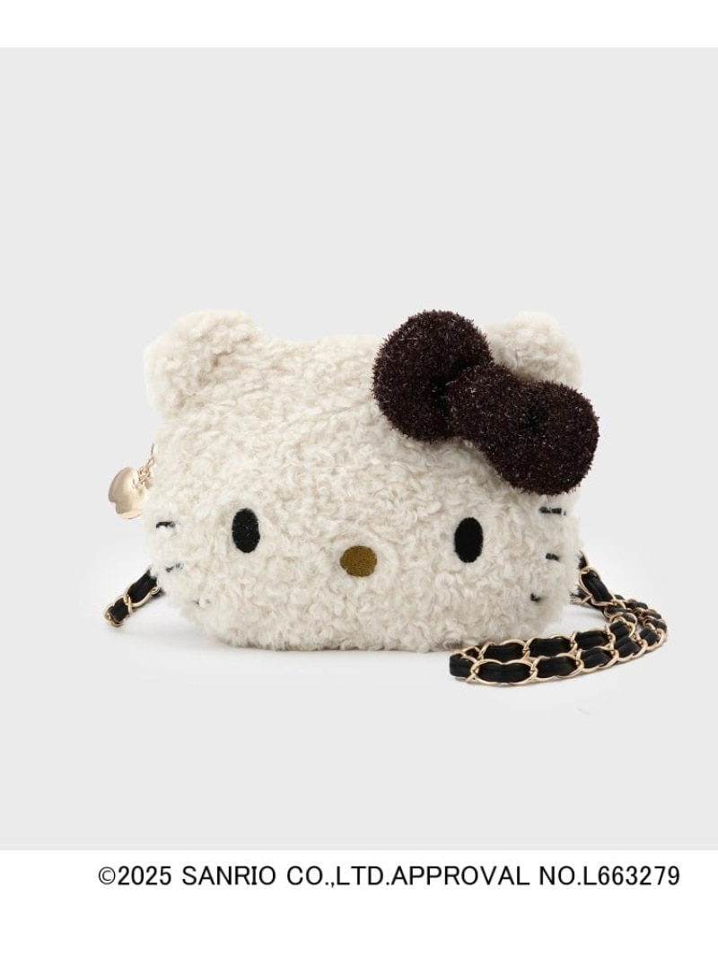 【ハローキティ】フェイス型2WAYふわふわミニショルダーバッグ OPAQUE.CLIP オペークドットクリップ バッグ ショルダーバッグ ブラウン ホワイト ベージュ ブラック【送料無料】[Rakuten Fashion]のサムネイル