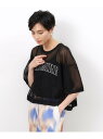 【SALE/50%OFF】シアーロゴニット【洗濯機洗い可】 OPAQUE.CLIP オペークドットクリップ トップス ニット ベージュ ブラック ブルー【RBA...