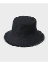【SALE/30%OFF】デニムフリンジバケットハット OPAQUE.CLIP オペークドットクリップ 帽子 ハット ブルー ブラック【RBA_E】[Rakut...