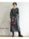 【SALE/30%OFF】ワイドリブニットワンピース【洗濯機洗い可】 OPAQUE.CLIP オペークドットクリップ ワンピース・ドレス その他のワンピース・ド...