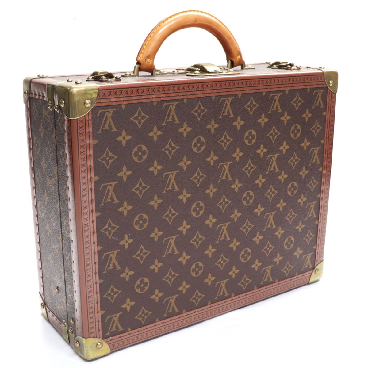 ルイヴィトン コトヴィル40 モノグラム トランク ハードケース アタッシュケース バッグ 茶 ゴールド金具 LOUIS VUITTON【中古】