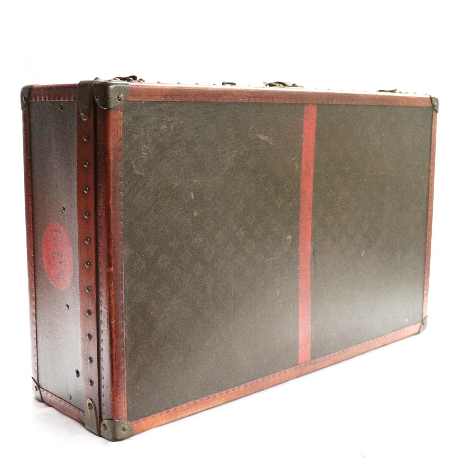 ルイヴィトン ヴィンテージ モノグラム トランク 75 ケース ボックス 茶 ゴールド金具 レア LOUIS VUITTON 【中古】