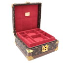 美品 ルイヴィトン コフレ・ジュワイアリー ジュエリーボックス トランク 茶系×ゴールド金具 モノグラム アクセサリーケース M13513 LOUIS VUIT...
