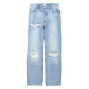 【美品】バレンシアガ クラッシュ ダメージ デニム パンツ ジーンズ ボタンフライ デストロイ加工 コットン100% ボトムス レディース メンズ ユニセックス...