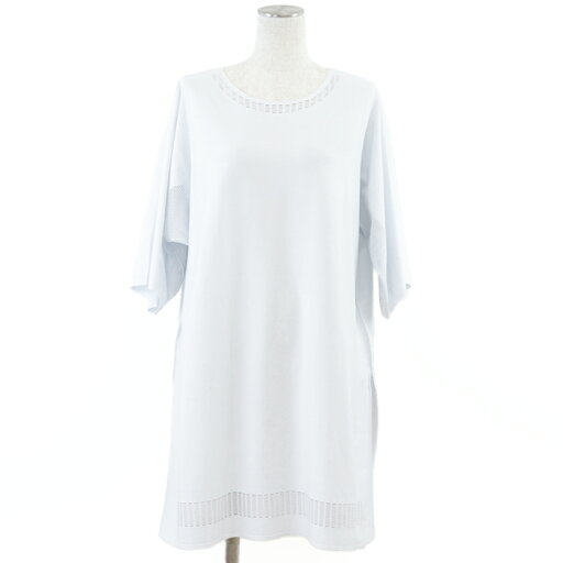 【美品】PLEATS PLEASE A.POC プリーツプリーズ エイポック ワンピース メッシュ 切替 ストレッチ チュニック トップス 七分袖 レディース サイズ表記無し サックスブルー 日本製 PP23LT792【中古】 【美品】PLEATS PLEASE A.POC プリーツプリーズ エイポック ワンピース メッシュ 切替 ストレッチ チュニック トップス 七分袖 レディース サイズ表記無し サックスブルー 日本製 PP23LT792【中古】