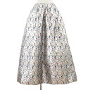 【美品】Christian Dior クリスチャン ディオール スカート パニエ ペチコート ジオメトリック フローラル 花柄 総柄 チュール フレア Aライン...