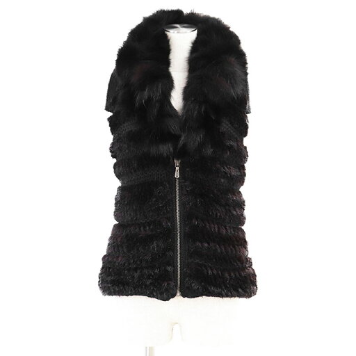 【極美品】Yves Saint Laurent rive gauche イヴ・サン ローラン リヴ・ゴーシュ ベスト ファー YSL ロゴ モノグラム フォックス / ミンク ニット ローゲージ ジップアップ ウール100% ジレ レディース サイズ XS ブラック ダークブラウン 黒 濃茶色 イタリア製【中古】 【極美品】Yves Saint Laurent rive gauche イヴ・サン ローラン リヴ・ゴーシュ ベスト ファー YSL ロゴ モノグラム フォックス / ミンク ニット ローゲージ ジップアップ ウール100% ジレ レディース サイズ XS ブラック ダークブラウン 黒 濃茶色 イタリア製【中古】