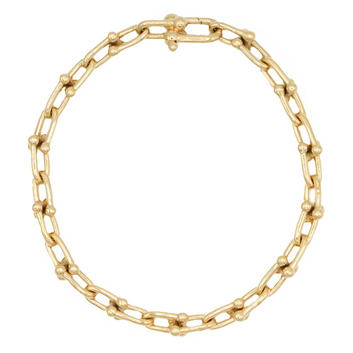 TIFFANY&Co. ティファニー ハードウェア スモールリンク ブレスレット 18金 K18YG イエローゴールド ユニセックス メンズ レディース サイズ 手首周り19.3cm【中古】のサムネイル