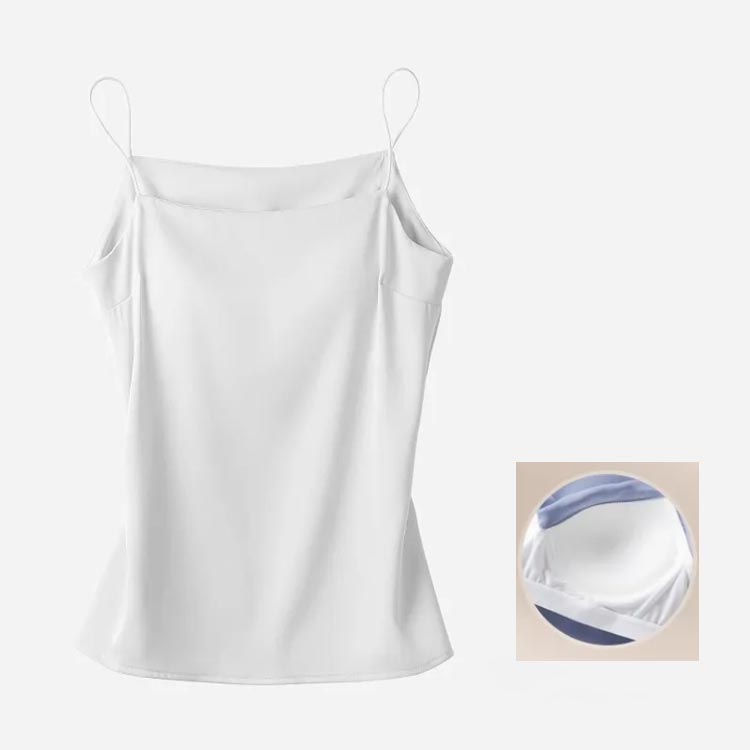 インナー キャミ スクエアネック ブラトップ タンクトップ ブラキャミ レディース サテンキャミソール 下着 蒸れない サテン 春 パッド付き サテンキャミソール 夏 キャミソール 接触冷感 ブラキャミソール 大人可愛い きれいめ フェミニン 光沢感 大きいサイズ 【送無】