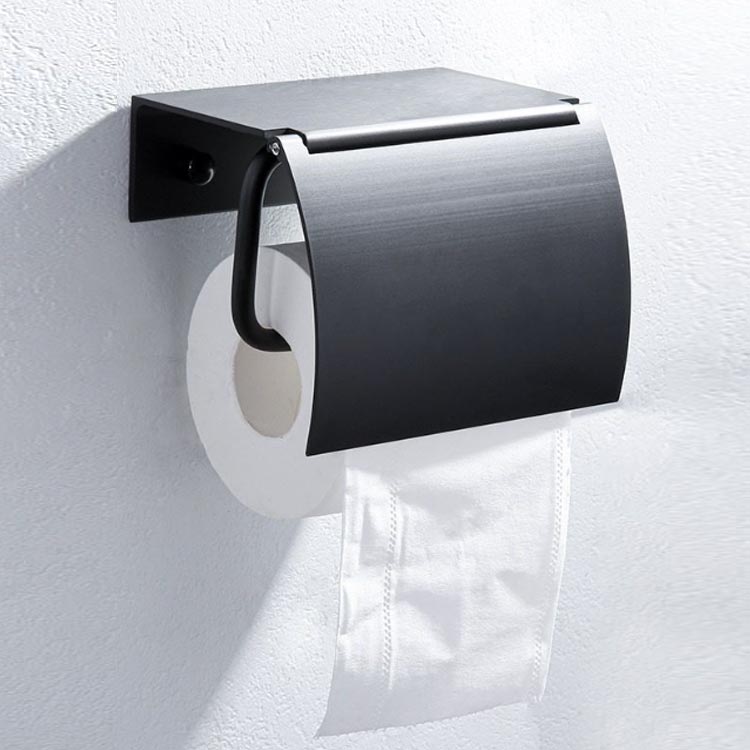 紙巻器 ブラック 黒 ペーパーホルダー アルミ製 アンティーク おしゃれ 飾り棚 トイレットペーパー カバー 小物置き 収納 ホルダー 棚付き 1連タイプ 白 モダン シンプル DIY シルバー トイレットペーパーホルダー