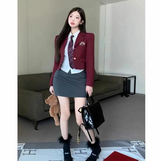 女の子 学生 JK制服 上下セット 4点セット 白シャツ 制服 韓国 タイトスカート パンツ 制服 長袖 ネクタイ 女子高校生 高校生 中学生 学生服 入学式 卒園式 スクール コスプレ衣装 コスチューム 仮装 おしゃれ