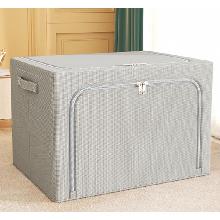頑丈 窓付き 収納BOX 布 積み重ね クローゼット収納 ケース 24L 衣装ケース 押し入...