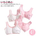 送料無料 キッズブラ 小学生 苺 下着 キッズ 子供 コットンインナー 女の子 いちご柄 160 ジュニア ジュニアブラ ブラトップ 中学生 高校生 かわいい ...