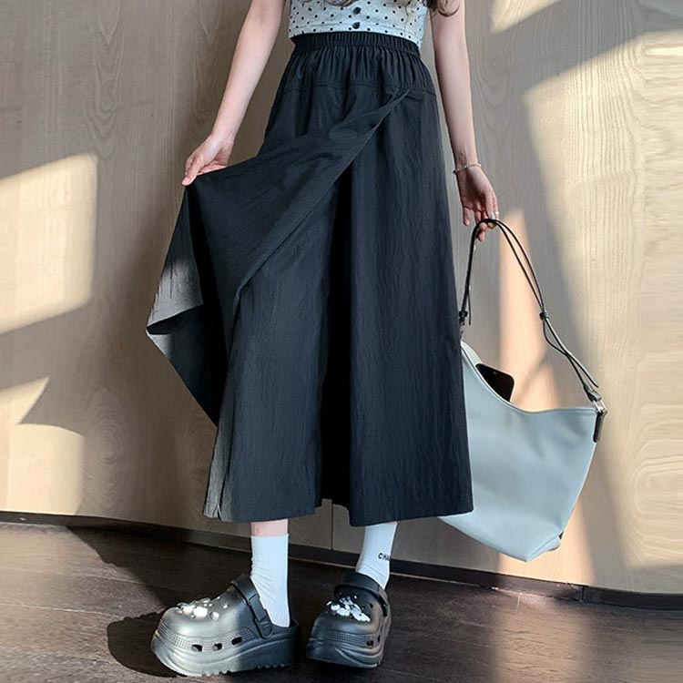 ガウチョパンツ レディース ハイウエスト スカーチョ キュロット 低身長 美脚 ワイ...
