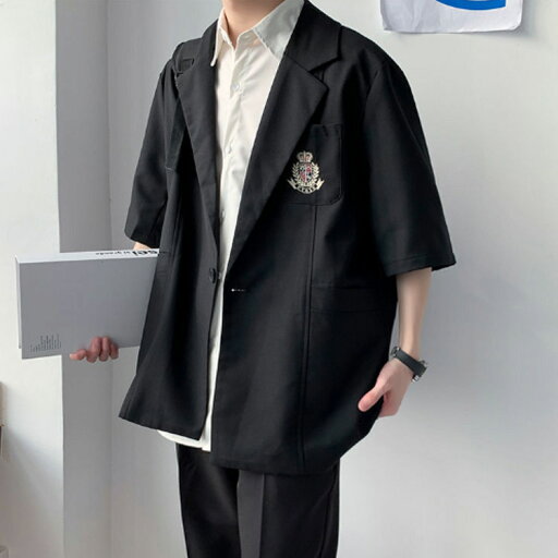 学生服 コスチューム 男子 4点セット 制服 ジャンケト 半袖シャツ 仮装 ロングパンツ コスプレ ネクタイ イベント 入学式 卒業式 文化祭 学園祭 上下セット