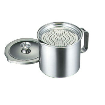 18-0 二重アミ式 オイルポット 1.2L【油入れ】【油漉し】