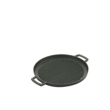 IK グリルプレート 290×360【グリルプレート】【鉄製】【電磁調理器対応】【IH対応】【両手パン】【業務用】【丸型】