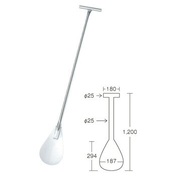 EBM 18-8 共柄 ヘラ型 給食用シャモジ 全長1200【給食用】【業務用】【しゃもじ】