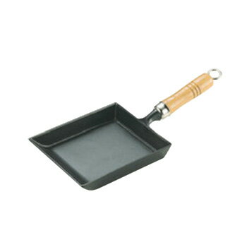 南部鉄 木柄 玉子焼 24017【フライパン】