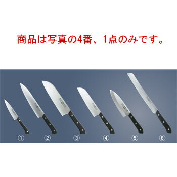 商品は写真の4番、1点のみです。 【刃渡】14.5cm 【全長】260mm 【g】96g 【背厚】1.8mm 材質：刃／ステンレス刃物鋼　ハンドル／ポリアセタール樹脂 ● 錆の原因となるカーボンの量を従来鋼の半分に抑え耐蝕性を向上し靭性が増し、しかも研ぎやすくなりました。 ● ハンドル部は耐久性に優れたポリアセタール樹脂を使っているため長期間過酷な条件で使用しても劣化しません。