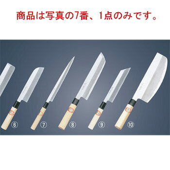 商品は写真の7番、1点のみです。 安来の黄鋼を使用した、普及タイプの和庖丁。 【刃渡】21cm 【全長】343mm 【g】160g 【背厚】2.5mm