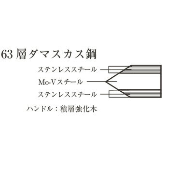 響十 強化木シリーズ 菜切 KP-1165 18cm【包丁】【Misono】【キッチンナイフ】 3