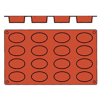 【メール便】ガストロフレックス 小判 S(1枚)2579.19【業務用】【お菓子型】【モルド】