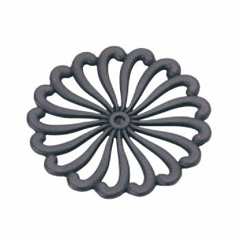 南部鉄 釜敷 菊型 黒【やかん】