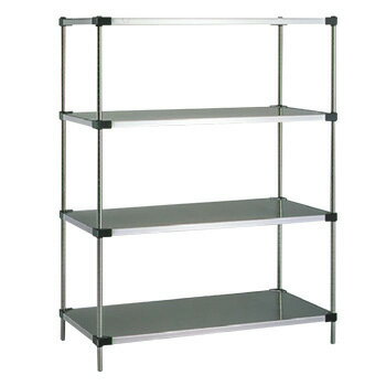 ソリッドエレクターシェルフ 4段 P1590×LSS760【代引き不可】【エレクターラック】【収納ラック】【棚】