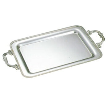 SW 18-8 菊渕 角盆 20インチ モンテリーハンドル付【シルバートレー】【お盆】【トレイ】