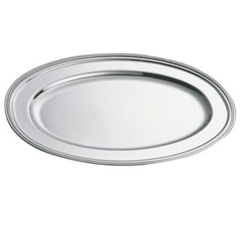 SW 18-8 B渕 小判皿 12インチ【シルバートレー】【お盆】【トレイ】