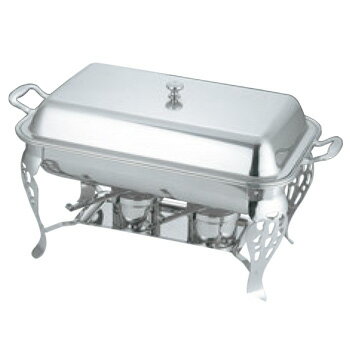 UK 18-8 共柄 角チューフィングディッシュ 16吋/S【代引き不可】【バンケットウォーマー】